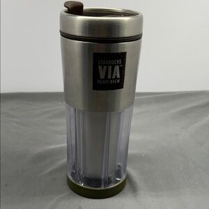 Starbucks VIA Stainless‎ Steel and Clear Tumbler